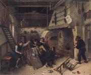 Jan Steen Card players quarrelling oil painting reproduction